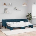 vidaXL, vidaXL Tagesbett Ausziehbar Blau 80x200 cm Samt