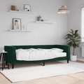 vidaXL, vidaXL Tagesbett mit Matratze Dunkelgrün 80x200 cm Samt