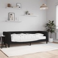 vidaXL, vidaXL Tagesbett mit Matratze Schwarz 80x200 cm Samt