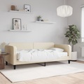 vidaXL, vidaXL Tagesbett mit Matratze Creme 90x200 cm Stoff