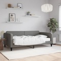 vidaXL, vidaXL Tagesbett mit Matratze Dunkelgrau 100x200 cm Stoff