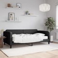 vidaXL, vidaXL Tagesbett mit Matratze Schwarz 100x200 cm Stoff