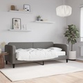 vidaXL, vidaXL Tagesbett mit Matratze Dunkelgrau 80x200 cm Stoff
