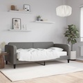 vidaXL, vidaXL Tagesbett mit Matratze Dunkelgrau 90x190 cm Stoff