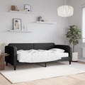 vidaXL, vidaXL Tagesbett mit Matratze Schwarz 90x190 cm Stoff