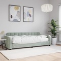 vidaXL, vidaXL Tagesbett mit Matratze Hellgrau 80x200 cm Samt