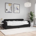 vidaXL, vidaXL Tagesbett mit Matratze Schwarz 80x200 cm Samt