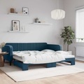 vidaXL, vidaXL Tagesbett Ausziehbar Blau 100x200 cm Samt