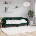 vidaXL, vidaXL Tagesbett mit Matratze Dunkelgrün 80x200 cm Samt
