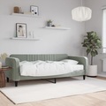 vidaXL, vidaXL Tagesbett mit Matratze Hellgrau 90x200 cm Samt