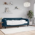 vidaXL, vidaXL Tagesbett mit Matratze Blau 90x200 cm Samt