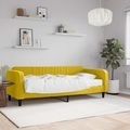 vidaXL, vidaXL Tagesbett mit Matratze Gelb 90x200 cm Samt