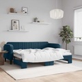 vidaXL, vidaXL Tagesbett Ausziehbar Blau 80x200 cm Samt