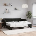 vidaXL, vidaXL Tagesbett Ausziehbar Schwarz 80x200 cm Samt