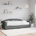 vidaXL, vidaXL Tagesbett mit Matratze Dunkelgrau 100x200 cm Stoff