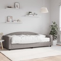 vidaXL, vidaXL Tagesbett mit Matratze Taupe 100x200 cm Stoff