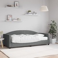 vidaXL, vidaXL Tagesbett mit Matratze Dunkelgrau 90x190 cm Stoff