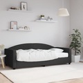 vidaXL, vidaXL Tagesbett mit Matratze Schwarz 90x190 cm Stoff