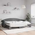 vidaXL, vidaXL Tagesbett Ausziehbar Dunkelgrau 80x200 cm Stoff