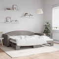 vidaXL, vidaXL Tagesbett Ausziehbar Taupe 90x200 cm Stoff