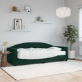 vidaXL, vidaXL Tagesbett mit Matratze Dunkelgrün 90x200 cm Samt