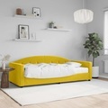 vidaXL, vidaXL Tagesbett mit Matratze Gelb 90x200 cm Samt