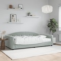 vidaXL, vidaXL Tagesbett mit Matratze Hellgrau 100x200 cm Samt