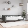 vidaXL, vidaXL Tagesbett mit Matratze Dunkelgrau 80x200 cm Stoff