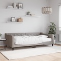 vidaXL, vidaXL Tagesbett mit Matratze Taupe 100x200 cm Stoff