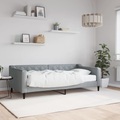 vidaXL, vidaXL Tagesbett mit Matratze Hellgrau 90x190 cm Stoff