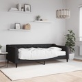 vidaXL, vidaXL Tagesbett mit Matratze Schwarz 90x190 cm Stoff