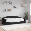 vidaXL, vidaXL Tagesbett mit Matratze Schwarz 80x200 cm Stoff