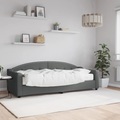 vidaXL, vidaXL Tagesbett mit Matratze Dunkelgrau 80x200 cm Stoff