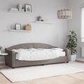 vidaXL, vidaXL Tagesbett mit Matratze Taupe 80x200 cm Stoff