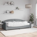 vidaXL, vidaXL Tagesbett mit Matratze Hellgrau 90x200 cm Stoff