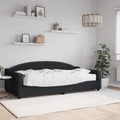 vidaXL, vidaXL Tagesbett mit Matratze Schwarz 100x200 cm Stoff