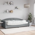 vidaXL, vidaXL Tagesbett mit Matratze Hellgrau 100x200 cm Stoff