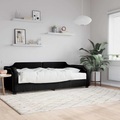 vidaXL, vidaXL Tagesbett mit Matratze Schwarz 80x200 cm Stoff