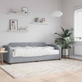vidaXL, vidaXL Tagesbett mit Matratze Hellgrau 80x200 cm Stoff