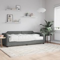 vidaXL, vidaXL Tagesbett mit Matratze Dunkelgrau 80x200 cm Stoff