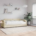 vidaXL, vidaXL Tagesbett mit Matratze Creme 80x200 cm Stoff