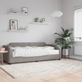 vidaXL, vidaXL Tagesbett mit Matratze Taupe 90x200 cm Stoff