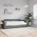 vidaXL, vidaXL Tagesbett mit Matratze Dunkelgrau 90x200 cm Stoff