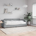 vidaXL, vidaXL Tagesbett mit Matratze Hellgrau 90x190 cm Stoff