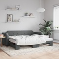 vidaXL, vidaXL Tagesbett Ausziehbar Dunkelgrau 80x200 cm Stoff