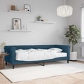 vidaXL, vidaXL Tagesbett mit Matratze Blau 80x200 cm Samt