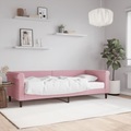 vidaXL, vidaXL Tagesbett mit Matratze Rosa 80x200 cm Samt