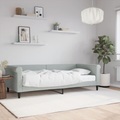 vidaXL, vidaXL Tagesbett mit Matratze Hellgrau 90x200 cm Samt