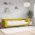 vidaXL, vidaXL Tagesbett mit Matratze Gelb 80x200 cm Samt