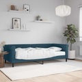 vidaXL, vidaXL Tagesbett mit Matratze Blau 90x200 cm Samt